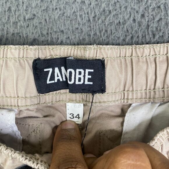 Zanerobe Sureshot Jogger Pants Mens 34 Slim Fit Sandstone Drop Crotch - Picture 4 of 12